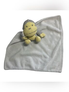 Baby Bum Sun Bum Duke Monkey Lovey 13" Security Blanket White Gray * READ *